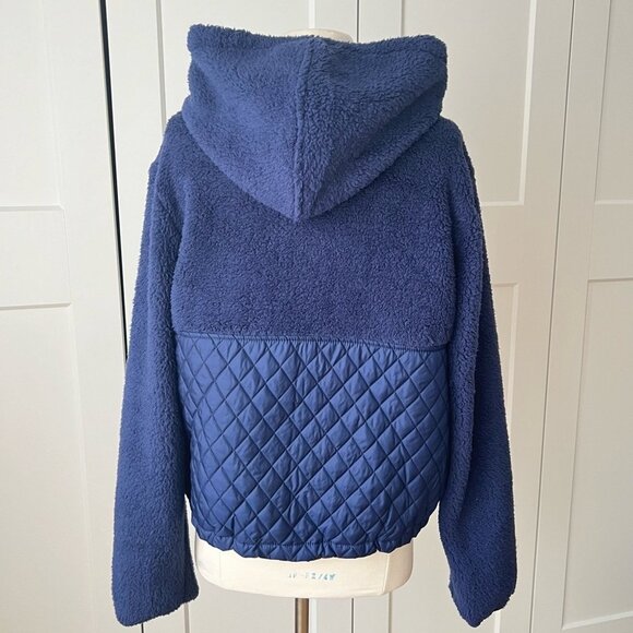 Spyder Sherpa Fleece Quilted Teddy Jacket Zip up Hoodie Active Jacket L - Picture 3 of 6